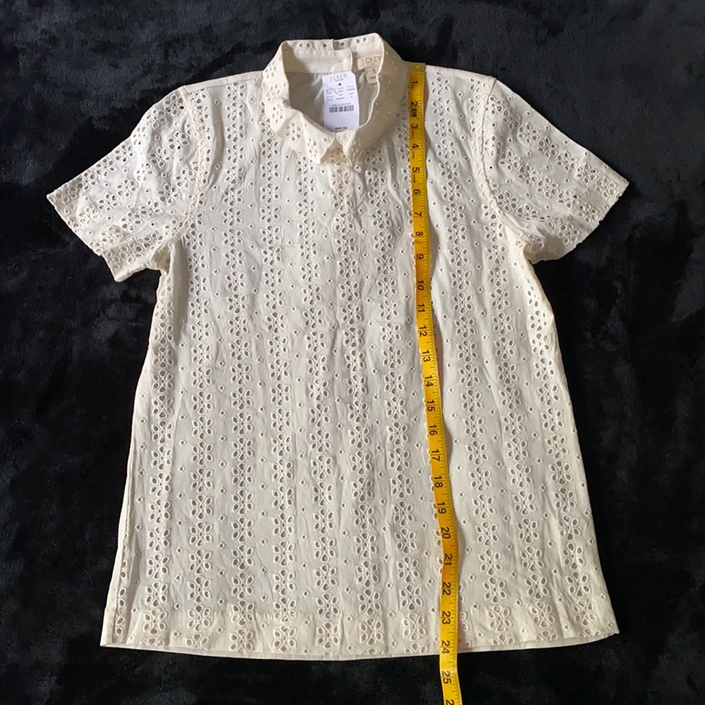 J.Crew Factory Collared eyelet shirt